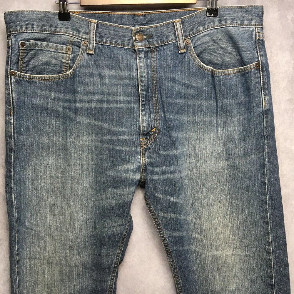 Levis 505 Mens Blue‎ Jeans Regular Fit 38x34 Cotton Denim Zipper Fly